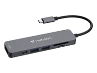 Verbatim Usb-C/Hdmi/Usb-A 3.2/Usb-A 2.0/Sd/Microsd Aluminiowy 32156