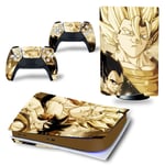 Kit De Autocollants Skin Decal Pour Console De Jeu Ps5 Corps Entier Anti-Rayures Dragon Ball Dragon, Version Cd-Rom T2105