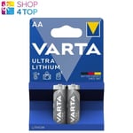 2 Varta Ultra Lithium AA LR6 Lithium Batteries FR14505 6106 1.5V Mignon 2BL New