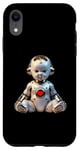 Coque pour iPhone XR big heart robs bébé robot science-fiction espace futur mars galaxy