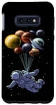 Coque pour Galaxy S10e Astronaute spatial drôle planètes interstellaires ballon Odyssey