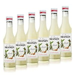 6 X Monin Almond Syrup, 250 Ml Bottle
