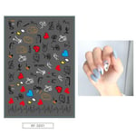 Summer Nail Art Stickers 3d Decals Manicure Xf-3231