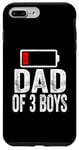 iPhone 7 Plus/8 Plus Dad of 3 Boys low battery from Son Father's Day Birthday Case