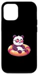 Coque pour iPhone 12/12 Pro Bande dessinée Panda mignon en vacances d'été