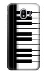 Black and White Piano Keyboard Case Cover For Samsung Galaxy J4 (2018)