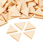 OLYCRAFT 100PCS Unfinished Wood Triangle Natural Unpainted Wood Triangle Cutout Shape Wood Triangle Slices Embellishments Ornaments for Wedding, Valentine’s Day, DIY Supplies (1.3”*1.2”*0.2”)