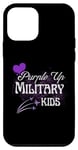 Coque pour iPhone 12 mini Violet up pour les enfants militaires - Mois de l'enfant militaire
