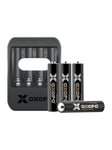 OXOPO XS series USB battery charger - with battery - 4 x AAA - Li-Ion