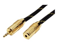 Roline Gold - Rallonge de câble audio - jack mini femelle pour jack mini mâle - 2.5 m