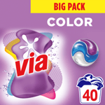 Via Tvättkapslar Colour 40-pack
