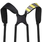 Yellow and Black Bag Strap Replacement Adjustable Belt Shoulder Straps For Outdoor Sport Bags Travel bag Golf Stand Bag (Gray & Yellow)