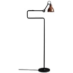 411 Golvlampe Svart/Raw Kobber/Hvit - Lampe Gras