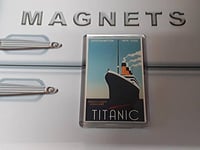 Cult City Collectables Titanic Travel Poster Fridge Magnet. Art Deco Design
