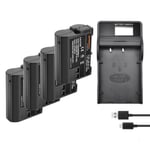 Chargeur de batterie 4X EN EL15 EN EL15a Caméra Batterie 7V 2800mAh Pour Nikon d750 d7200 d7500 d850 d7100 d6