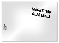 Magnetisk Glastavla (Storlek: 60x120 cm, Färg: Vit)