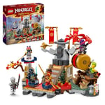 LEGO NINJAGO Tournament Battle Arena Set, Ninja Adventure Toys for 7 Plus Year Old Boys & Girls, with 6 Minifigures including Characters Jay and Kai, Dragons Rising Birthday Gift for Kids 71818