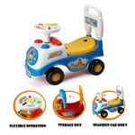 New Blue Baby Ride With Music Kids Toy Car Toddler Push Along Infant Walker 