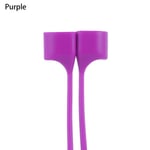Earphone Magnetic Strap Silicone Wire Headphone Cable Purple