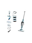 Black & Decker Damprenser BLACK+DECKER steam-mop BHSM1610DSM - steam cleaner - stick/handheld - white/aqua