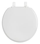 WENKO Torino toilet seat XXL, toilet seat made of unbreakable Duroplast with extra-wide and ergonomically shaped lid surface, can support up to 300 kg, for all standard toilets, 44 x 43.5 cm, white