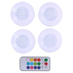 4-pack Grundig batteridrivna Spotlights LED RGB med fjärrkontroll