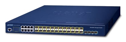 PLANET Layer 3 16-Port 100/1000X SFP Managed L3 10G Ethernet (100/1000/10000) 1U Blue