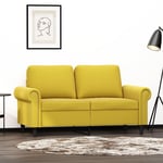 2-personers sofa 120 cm fløjl gul
