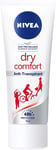 Nivea Dry Comfort Deodorant Cream for Women Antiperspirant Protection, Tube, 75