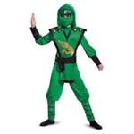 Licenced Deluxe Kids Lloyd LEGO Ninjago Costume 7-8 Boys Green Ninja Fancy Dress