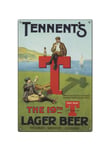 Boggevi Kells TENNENT'S T LAGER BEER WELL PARK BREWERY GLASGOW METAL STEEL ADVERTISING WALL SIGN - Tin signs Metal Poster Gift 200mm x 300mm