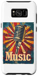Coque pour Galaxy S8+ Microphone chanteur vintage rétro chanteur