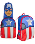 Marvel Comics Hooded Backpack Bag Rucksack Captain America