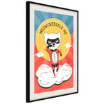 Plakat - Dear Cat - 30 x 45 cm - Sort ramme med passepartout