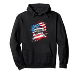 American Flag Truck Pullover Hoodie