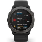 Garmin Fenix 6X PRO Sapphire Multisport GPS Smart Watch - Carbon Grey/Black