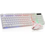 Adaptateur pour clavier et souris pour clavier mécanique PS4 Rainbow LED, blanc