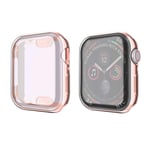 Leishouer Soft Case Compatible for Apple Watch Series 3 42mm Screen Protector All Around Protective Case High Definition Ultra-Thin Cover For iWatch Series 3 42mm - Rose Gold