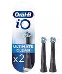 Oral-B iO Ultimate Cleaning Replacement Toothbrush Heads Black-Pack of 2 Genuine