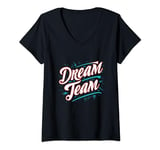 Womens Last Day Of School Back To School Dream Team Teacher Kids V-Neck T-Shirt