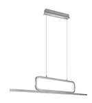 Trio, Suspension, Aick incl. 1 x LED,SMD,38,0 Watt,3000K,4500 Lm. Corps: Métal, Aluminium balayé L:110,0cm, L:7,0cm, H:150,0cm