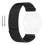 20mm Magnetic Strap Mesh Band for Samsung Galaxy Watch 4 Classic LTE 46mm Black