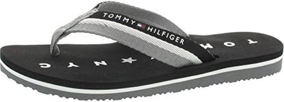 Tommy Hilfiger Women Tommy Loves NY Beach Sandal Flip-Flops, Black (Black), 37 EU