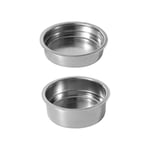 2PCS 51mm Rostfritt Stål Kaffemaskiner Filterkorg Pulver Korg Kaffe Bottenlös Portafilter [kk] Silver