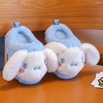 Nya Sanrio-tofflor Cinnamoroll Plyschskor Halksäkra Kawaii Anime Kuromi My Melody Damtofflor Hemma Bomulls-tofflor Vinter Flickor Present 37-38 (innersula 22,5 cm) 37-38 (insole 22.5cm) cinnamon roll