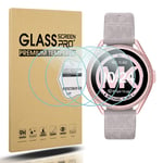 Diruite 4-Pack for Michael Kors Women's MKGO Gen 5E 43mm Screen Protector,2.5D Hardness Tempered Glass for Michael Kors Women's MKGO Gen 5E 43mm Smart watch[Anti-Scratch] [Perfectly Fit]