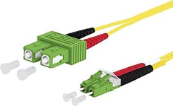 Metz Connect 151P1EAJA10E Câble de raccordement à fibre optique avec 2 fiches SC APC - 2 fiches LC 9/125 µ