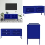 Tv-bänk marinblå 105x35x50 cm stål - TV-skåp - Hifi -skåp - Home & Living