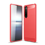 Sony Xperia 1 III Carbon Fibre Case Red