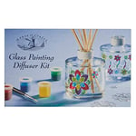 House Of Crafts - Glass Painting Diffuser Craft Kit, with Glass Fragrance Diffuser Bottles, Silver Stickers, Glass Paint, Reed Sticks and Artist's Brush, Starter Hobby Craft Set, Unique Gift Idea